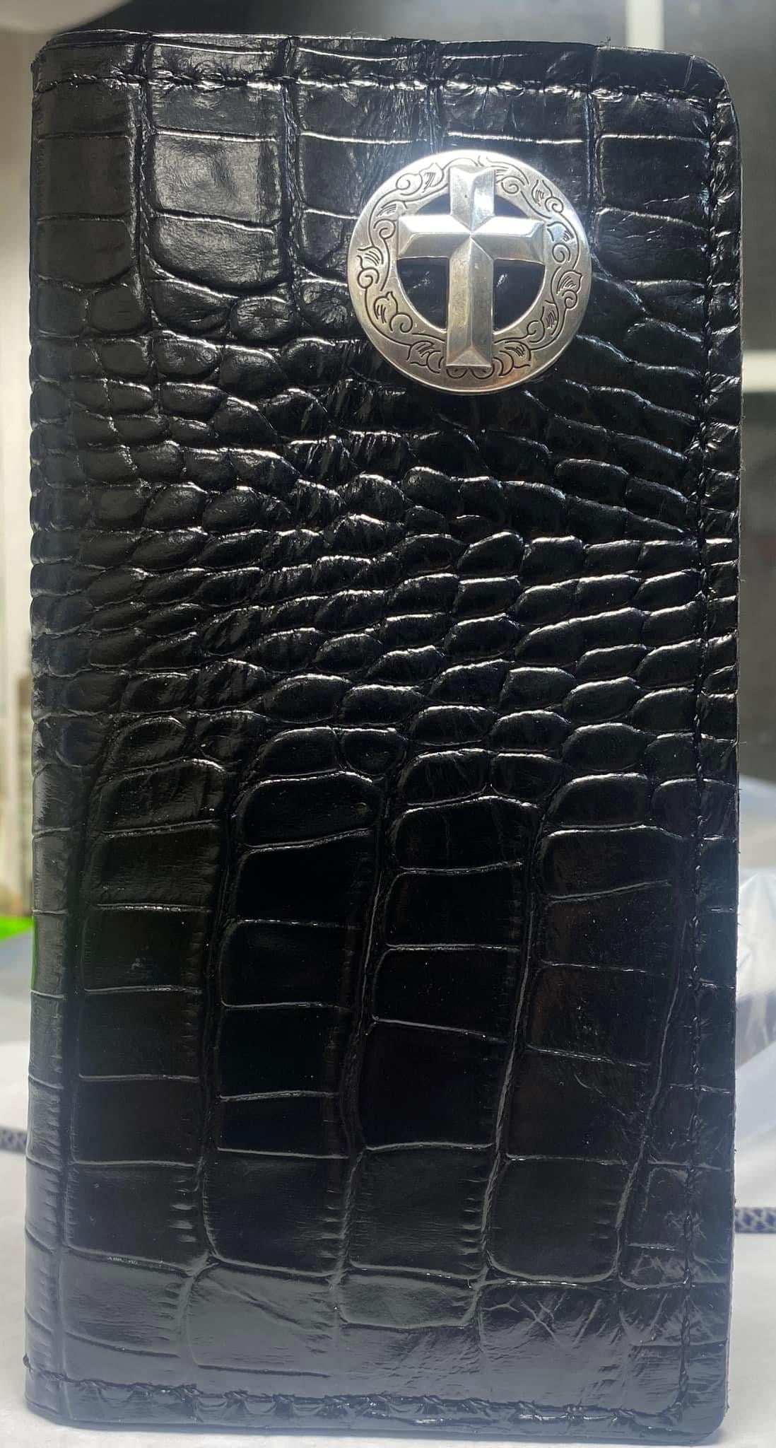Men's Cross - Gator Print Leather Roper Wallet